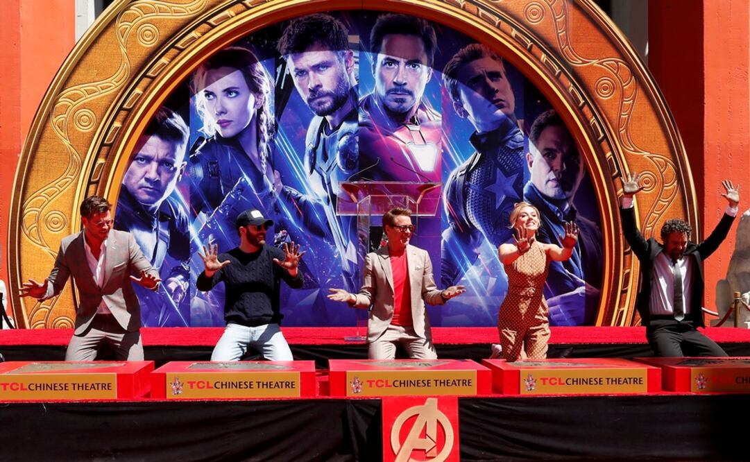 Chris Hemsworth, Chris Evans, Robert Downey Jr., Scarlett Johansson y Mark Ruffalo. Foto: Reuters