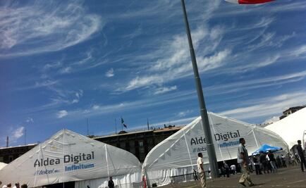Inician instalación de Aldea Digital en el Zócalo 