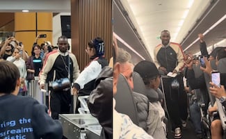Julián Quiñones desata locura en su vuelo y en el Aeropuerto de la Ciudad de México