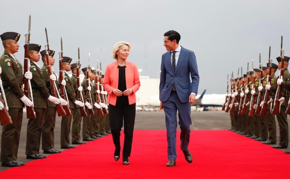 Ursula von der Leyen junto al canciller Roberto Velasco (20/05/2026). Foto: Especial