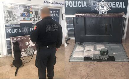 Asegura PF más de dos kilos de cristal ocultos en una pantalla de TV en Sinaloa