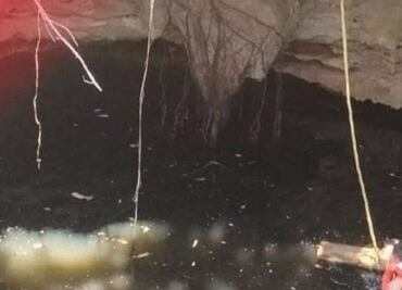 Rescatan a perrito que estuvo atrapado 3 días en cenote de Yucatán; se encuentra en buen estado de salud