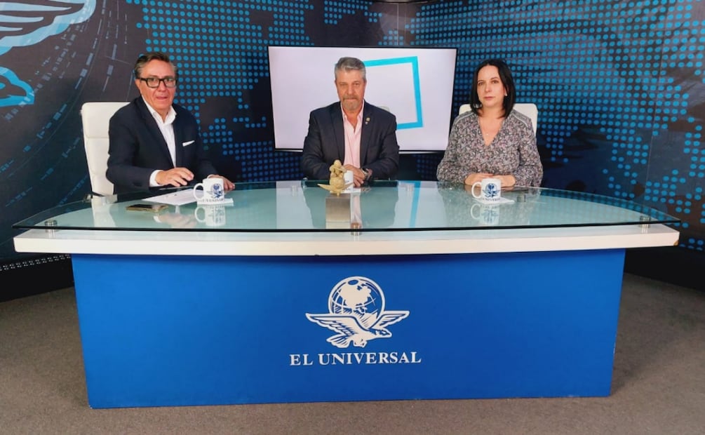 Rafael Gual Cosío, director ejecutivo de la Canifarma en entrevista Con los de Casa, junto al Director Editorial General de EL UNIVERSAL, David Aponte, y la columnista Maite Azuela (29/10/2025). Foto: Julio Suárez / EL UNIVERSAL