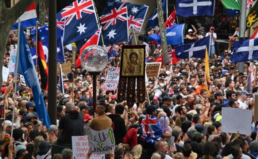 Protestan en Europa por “la libertad” contra medidas sanitarias por la pandemia 