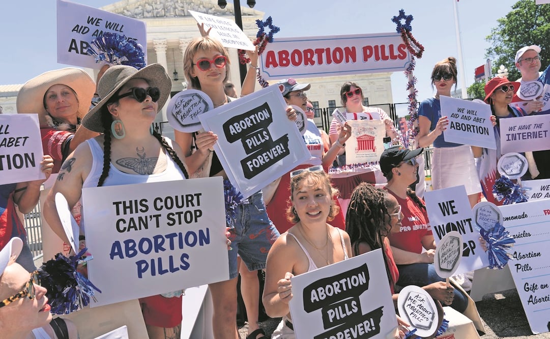 Activistas por el derecho al aborto protestaron frente a la Corte Suprema en Washington, en julio pasado.