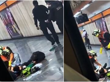 Metro Tacubaya: Sujeto se arroja a las vías tras atacar a cuatro usuarios con arma blanca; policías lo detienen