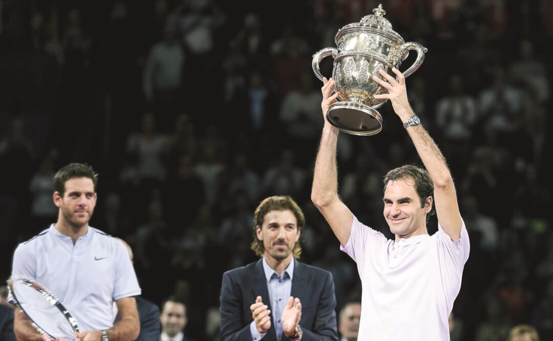 La leyenda suiza sumó el título ATP 95 de su larga carrera, a sus 36 años. (FABRICE COFFRINI. AFP)