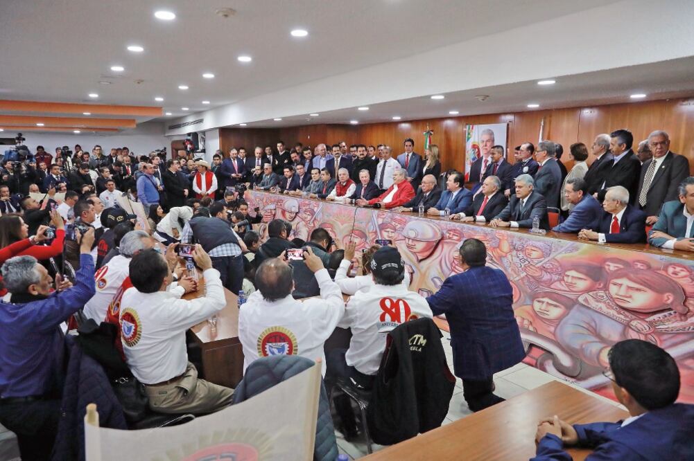 La Confederación de Trabajadores de México (CTM), principal central sindicalista del PRI, fue permanente protagonista de las acciones de destape y primeros pasos de ungimiento de candidatos. (CHRISTOPHER ROGEL BLANQUET. EL UNIVERSAL)