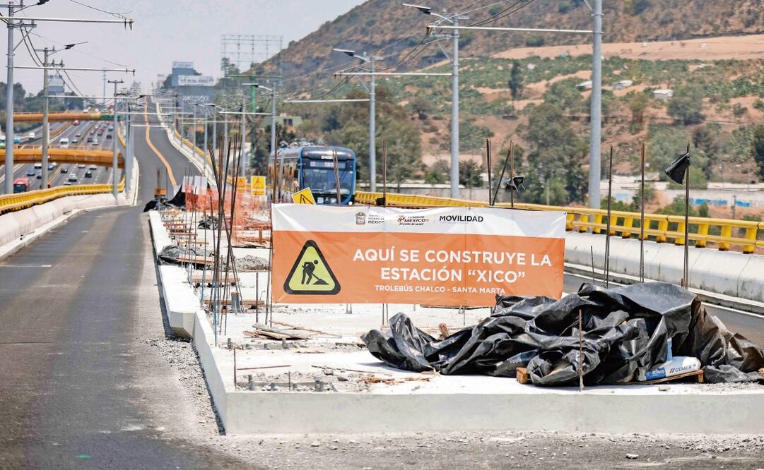 Actualmente el Trolebús Chalco-Santa Marta opera con nueve de 15 estaciones, seis están en construcción, y se estima que la ruta esté completa a finales de año. Foto: Archivo EL UNIVERSAL