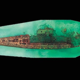 Recrean submarino de guerra en 3D