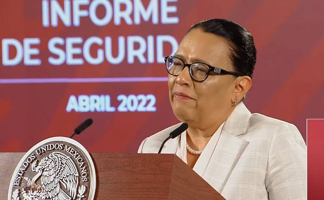 Rosa Icela Rodríguez, secretaria de Seguridad. Foto: Captura de pantalla