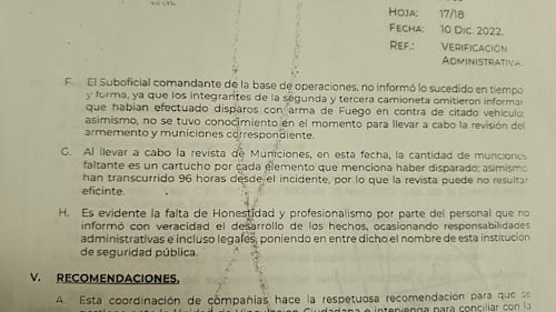 Las conclusiones de la investigación interna revelan que hubo un intento de encubrimiento de la agresión por parte de los involucrados, según documentos en poder de este diario.
