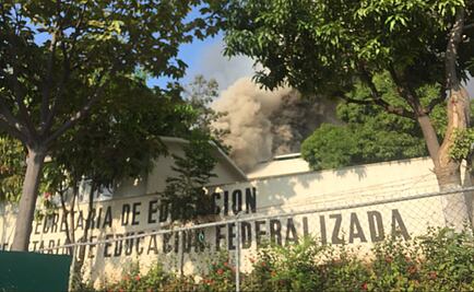 Normalistas, responsables del incendio de oficinas educativas de Chiapas