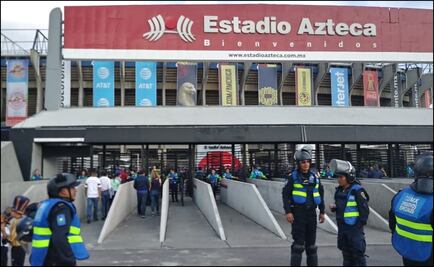 Policía capitalina vigila las instalaciones del estadio Azteca 