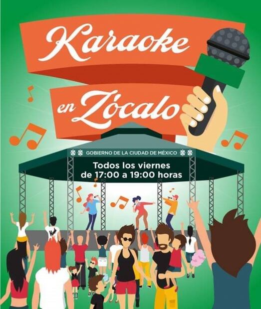 Ya se armó el karaoke masivo en el Zócalo