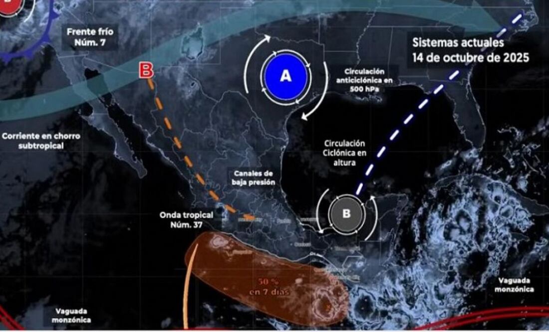 Emiten alerta en Oaxaca ante la probabilidad de un nuevo desarrollo ciclónico.
Foto: Especial.