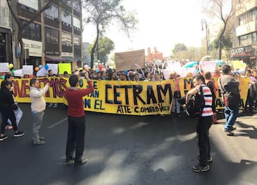 Vecinos de Iztapalapa marchan en apoyo a obras en Metro Constitución de 1917