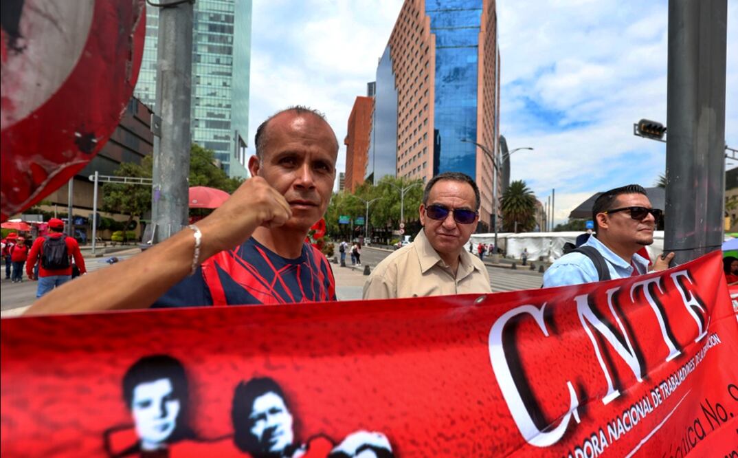 Maestros de la CNTE se manifestaron una vez más sobre Paseo de la Reforma, el 28 de mayo de 2025. Foto: Axel Sánchez / EL UNIVERSAL