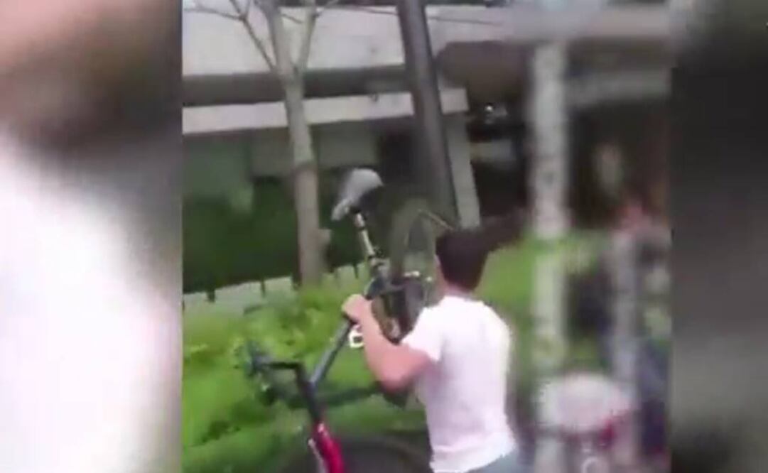 #LordAudi atropelló a un ciclista y destruyó y robó la bici