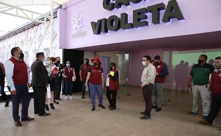 Previo a su inauguración, alcaldesa de Venustiano Carranza supervisa obras de la Casa Violeta