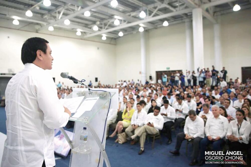 Miguel Ángel Osorio, titular de la Segob, clausuró la 22 Reunión Nacional del Grupo de Planeación y Análisis Estratégico contra el Secuestro, en Mazatlán (SEGOB)