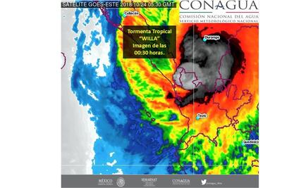 "Willa" se degrada a tormenta tropical en su paso por Sinaloa; persisten lluvias