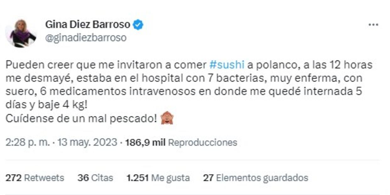 Tweet Mujer Intoxicada