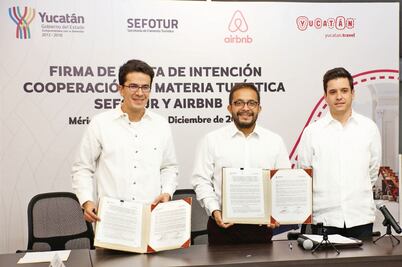 Yucatán acuerda promoción turística con AirBnb