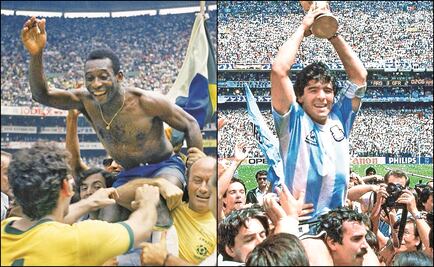 Futbolistas históricos de Brasil y Argentina