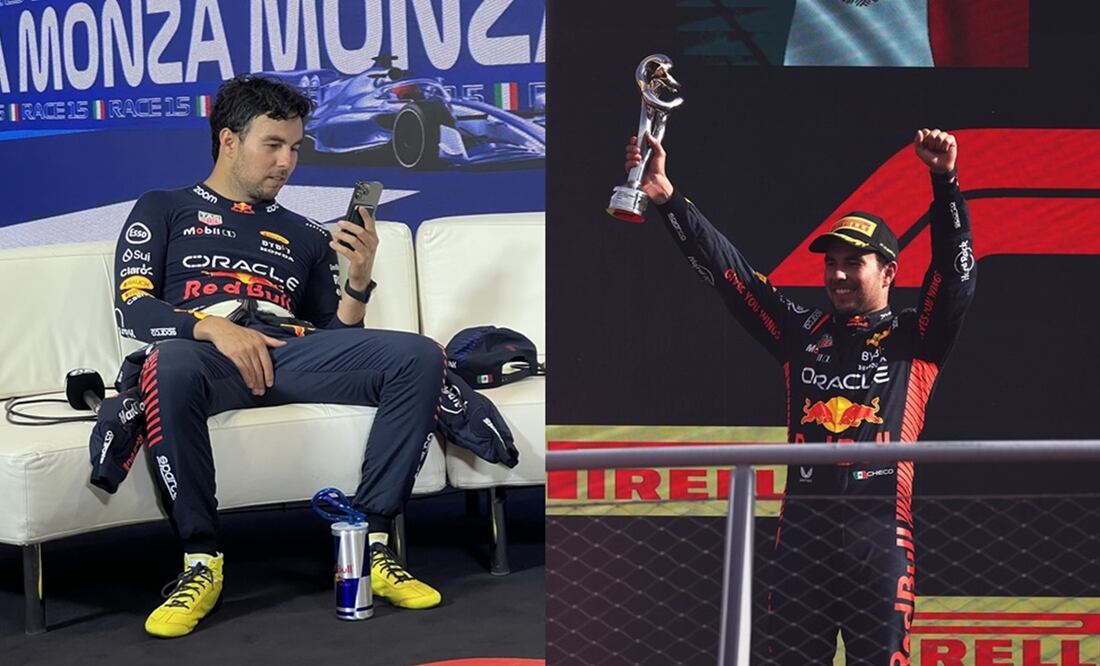 Checo Pérez fue captado durante un emotivo momento en el Gran Premio de Italia - Foto: Especial