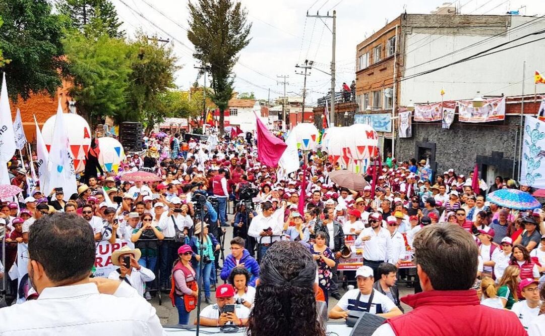 Claudia Sheinbaum, abanderada de la coalición Juntos Haremos Historia cerró campaña en la delegación Tláhuac. Foto: Especial.