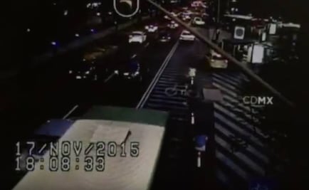 Captan atropellamiento de ciclista en Reforma