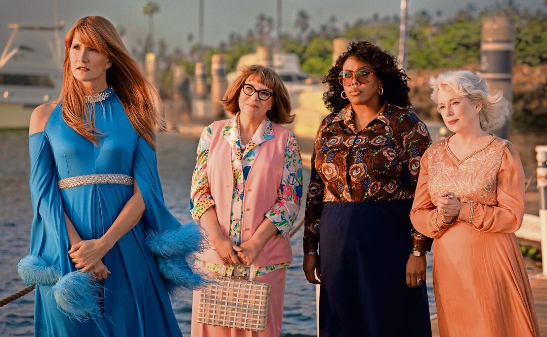 Laura Dern como Linda Shaw, la líder y activista y feminista; Mindy Cohn como Ann Holiday, Amber Chardae Robinson como Virginia y Julia Duffy como Mary Jones Davidsoul. Foto: Apple TV