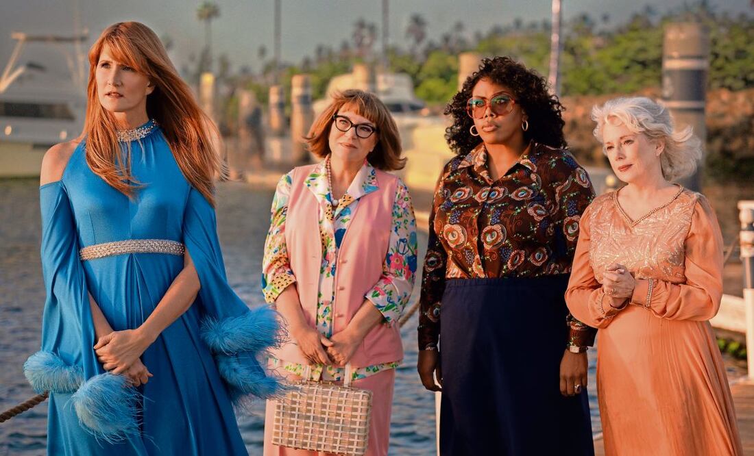 Laura Dern como Linda Shaw, la líder y activista y feminista; Mindy Cohn como Ann Holiday, Amber Chardae Robinson como Virginia y Julia Duffy como Mary Jones Davidsoul. Foto: Apple TV
