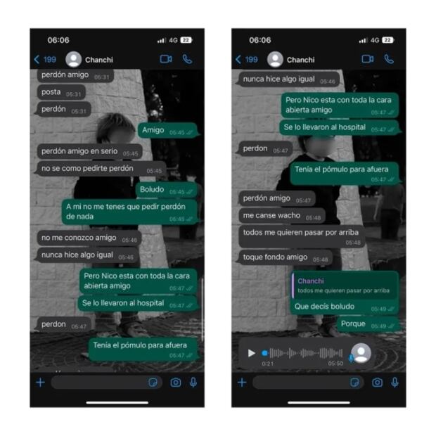 “No sé ni qué hice, me cegué”: joven ataca con una copa rota a novio de su ex al verlos juntos