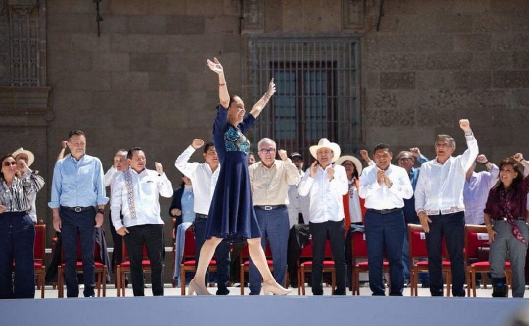 Gobernador de Sonora respalda a Sheibaum sobre fortalecer la estrategia económica del país (09/03/2025). Foto: Especial/El Universal
