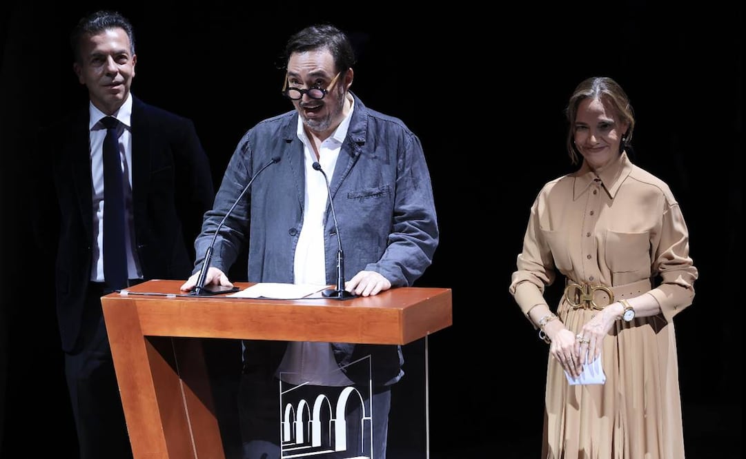 Festival Internacional de Cine de Morelia durante la ceremonia de dieron la butacas honorarias y el premio a la excelencia artística a Jacques Audiard. Fotos: Berenice Fregoso/EL UNIVERSAL.