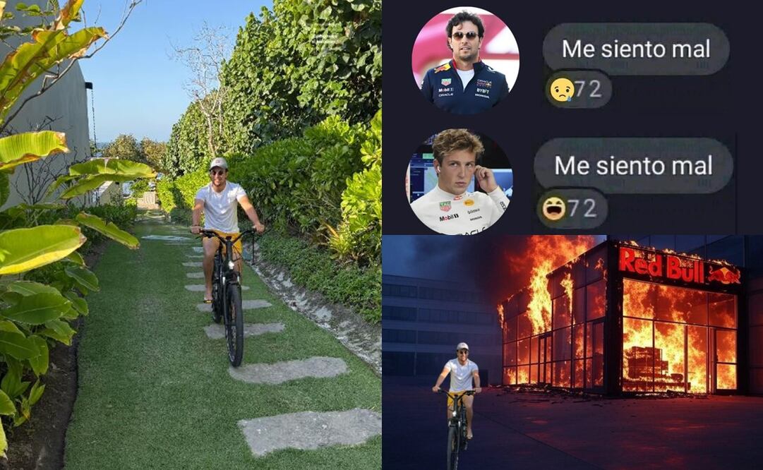 Así se dio la respuesta en redes sociales, mientras se desarrollan las actividades del Gran Premio de China - Fotos: @schecoperez en IG/Especial