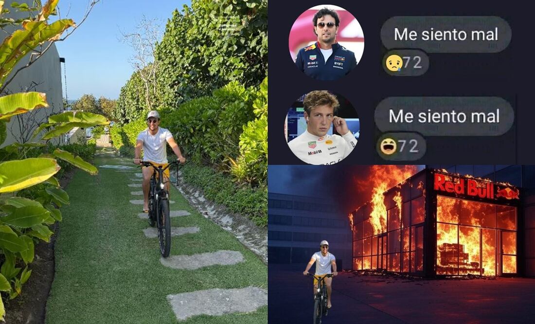 Así se dio la respuesta en redes sociales, mientras se desarrollan las actividades del Gran Premio de China - Fotos: @schecoperez en IG/Especial