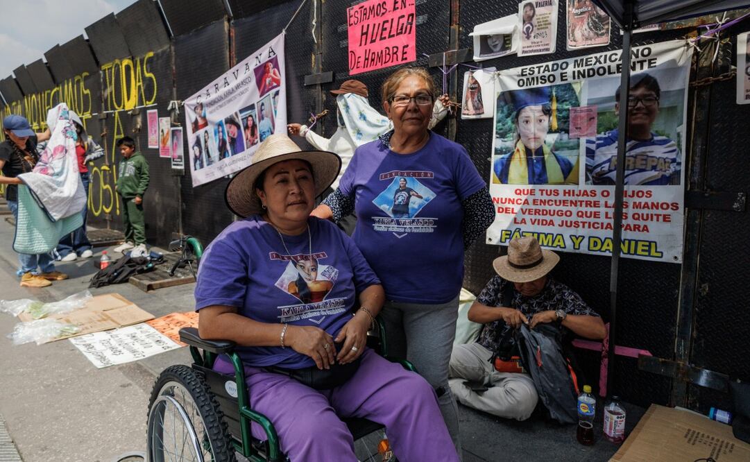Huelga de hambre de madres de víctimas de feminicidio. Foto: Yaretzi Osnaya / EL UNIVERSAL