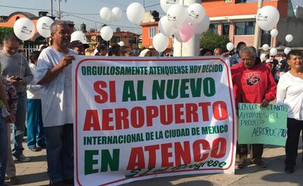 Simpatizantes del NAIM marchan en Atenco