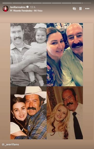 Alicia Villareal llora la muerte de su papá Víctor Villareal, a quien recuerda en redes sociales con estas fotografías.
