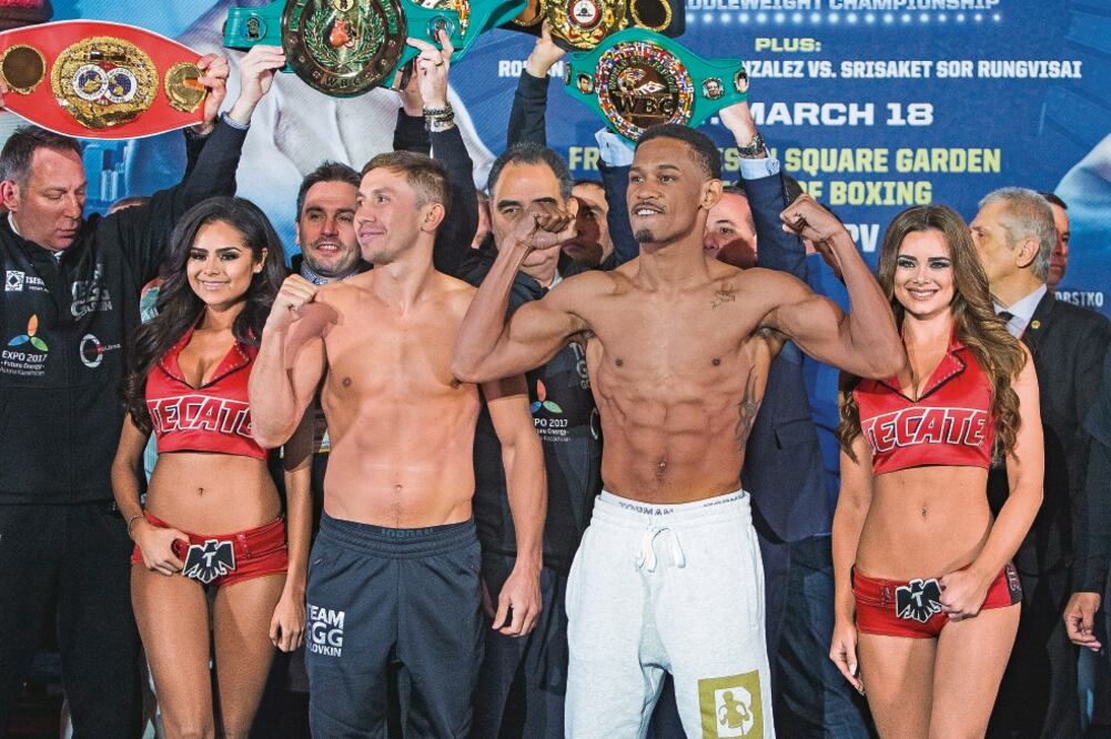 GGG (izq.) y Jacobs se miden hoy en Nueva York (FOTOS: ANDRES KUDACKI. AP)