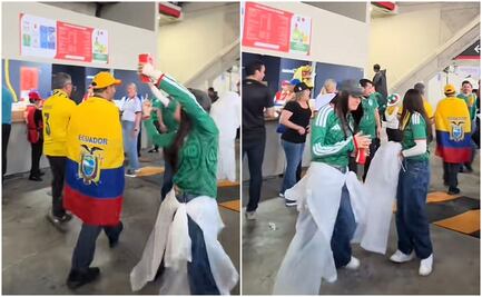 Exponen a mexicana tras lanzar bebida a aficionado de Ecuador; video desata indignación en redes sociales