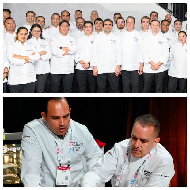 Arriba: participantes y jueces internacionales del certamen continental. Abajo: detalle del trabajo técnico y evaluación durante la competencia en Nueva Orleans. / Foto: Cortesía de Posadas.