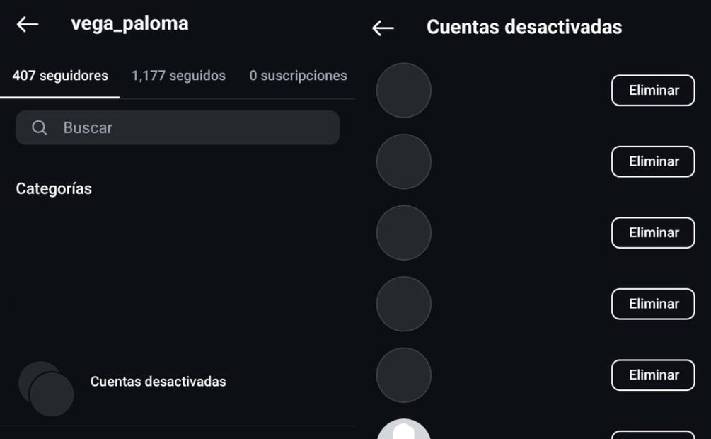 Actualizaciones de Instagram. Imagen: captura de pantalla