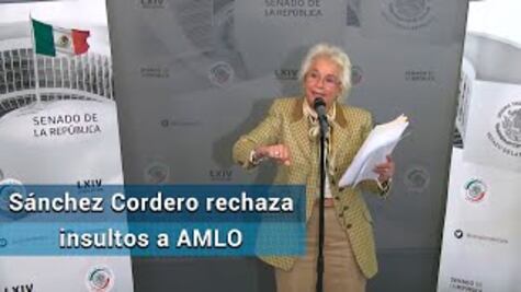 Insultos a AMLO agreden a nuestras instituciones y ofenden a nuestro país: Sánchez Cordero