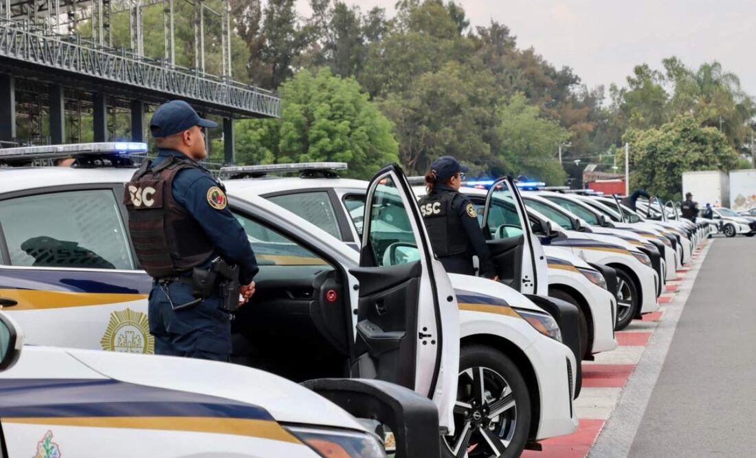 Presentan 3 mil 500 nuevas patrullas de la SSC en CDMX (24/07/2025). Foto: X (@SSC_CDMX)
