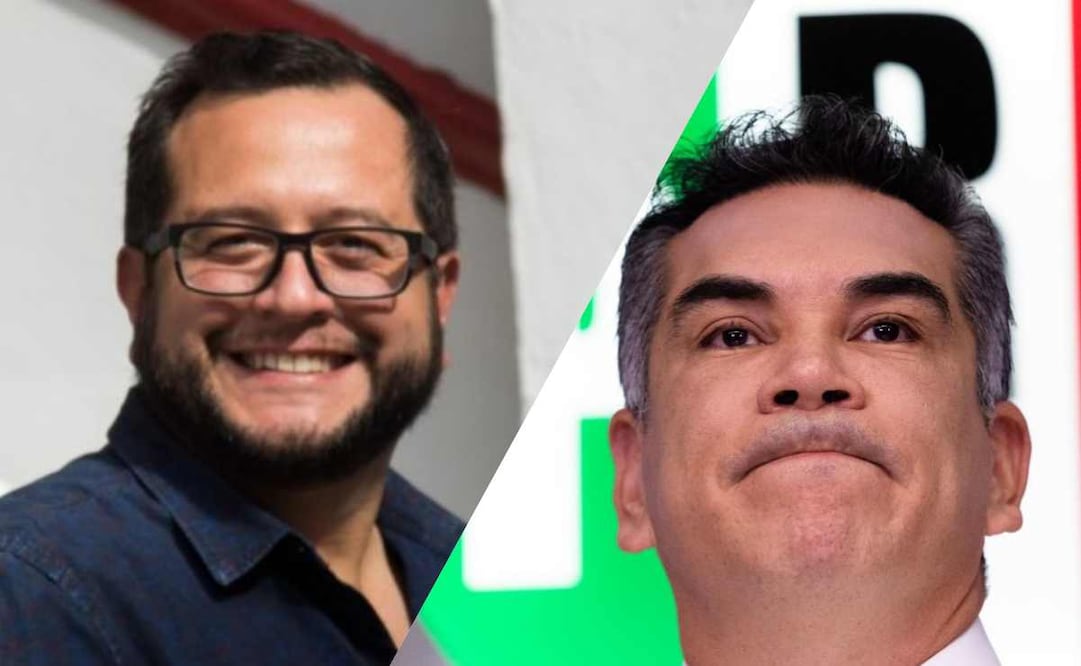 José Ramón López Beltrán, hijo de Andrés Manuel López Obrador, en una foto del 3 de julio de 2018 y Alejandro Moreno Cárdenas, presidente del PRI. Fotos: Cuartoscuro