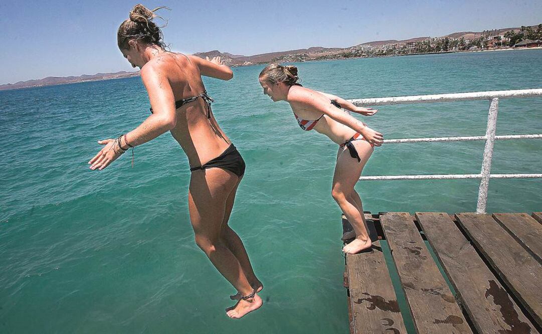 Dos turistas francesas dijeron que aunque están enteradas de la existencia del fenómeno meteorológico, se encuentran tranquilas y disfrutando de sus vacaciones en las costas de Baja California Sur, de donde no se quieren retirar